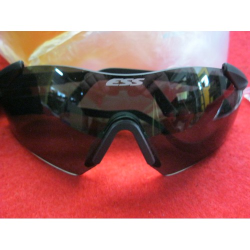 149 - A pair of new and unused ESS Safety Glasses with cleaning kit and interchangeable lens