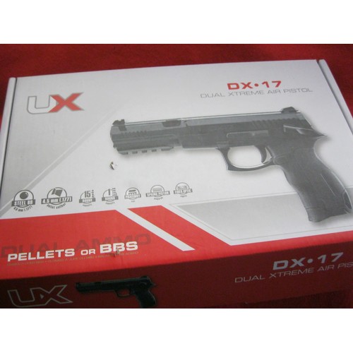 146 - A new and boxed UX DX .177 Air Pistol