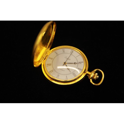 272 - An Everite 17 jewel movement pocket watch in machine turned gold plated case, in good running and co... 