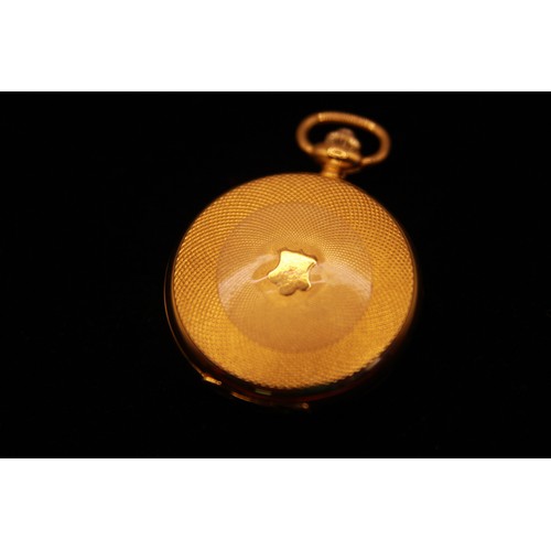 272 - An Everite 17 jewel movement pocket watch in machine turned gold plated case, in good running and co... 