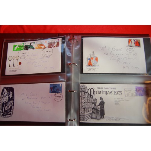 184 - A folder of First Day Covers and a Large Stack of stamped postcards