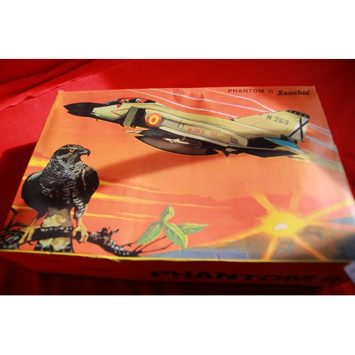 364 - A 1970s toy F-4 Phantom Jet, remote control, in original box