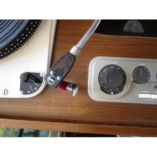 267 - A Garrard 301 Transcription Record Deck with SME 3012 Tone Arm, Shure M55E Cartridge and a Quad ampl... 