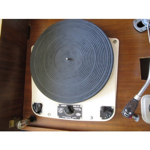 267 - A Garrard 301 Transcription Record Deck with SME 3012 Tone Arm, Shure M55E Cartridge and a Quad ampl... 