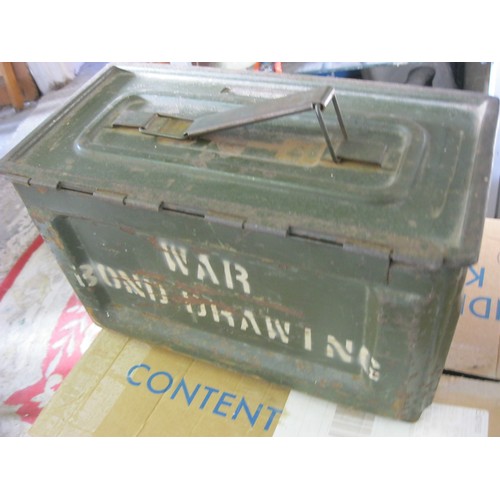 190 - Metal US Army .50 Calibre Ammunition Tin