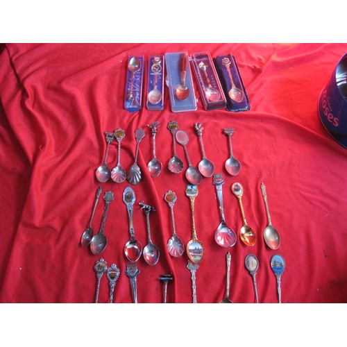 1 - A selection of commemorative silver plated spoons many in original boxes