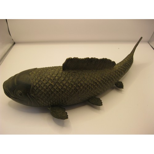 149 - A large Oriental Bronzed Fish