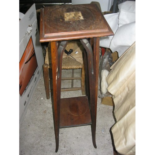 133 - Oak Jardiniere Plant Stand, approx 3' tall