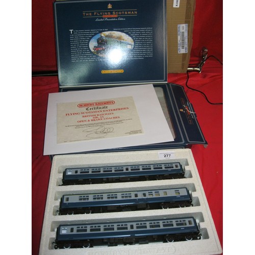 277 - Hornby R089 Limited Presentation Edition Flying Scotsman 1972-1975 Coach Pack comprising British Rai... 