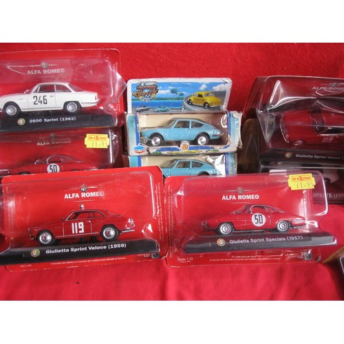 281 - An assortment of 20+ die cast vehicles, mainly in blister packs but several boxed and a few loose, i... 