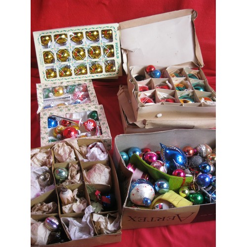 288 - A large assortment of Christmas Tree decorations, primarily glass baubles, some new old stock, some ... 