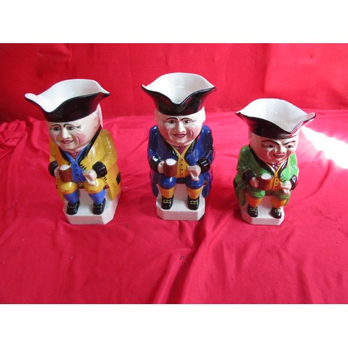 59 - 3 vintage Toby jugs in good condition