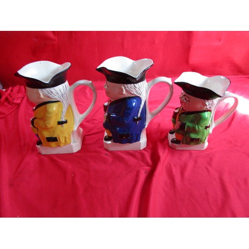 59 - 3 vintage Toby jugs in good condition