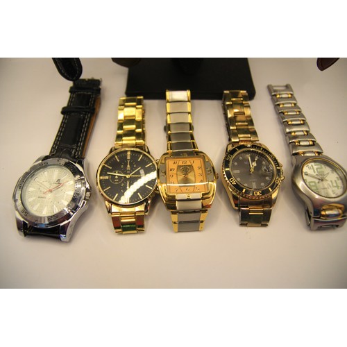 63 - 10 gentleman's watches including Ciron, Kahuna and Slazenger, all working