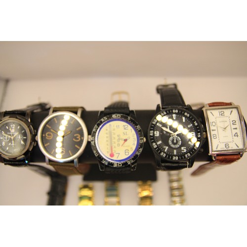 63 - 10 gentleman's watches including Ciron, Kahuna and Slazenger, all working