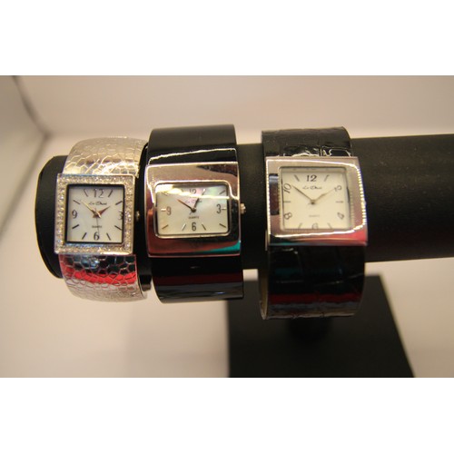 64 - 3 watch heads, 3 band watches, 3 watch brooches and a kid's watch by Le Chat, all working