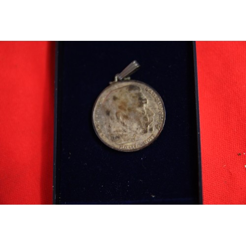 206 - A 1937-dated 5 Reichsmark commemorative Paul von Hindenburg coin with pendant clip