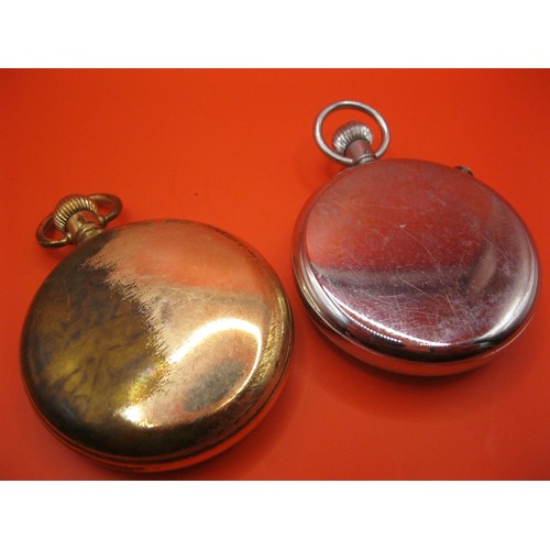 268 - A pocket watch in a worn gold plated case, the watch face marked for CG Lee, Bournemouth 