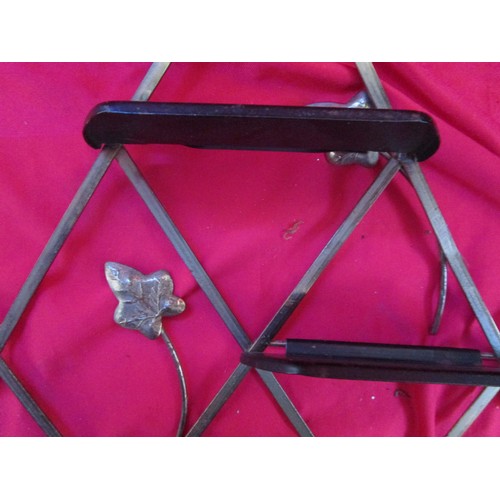 263 - Mid century Atomic folding wall rack