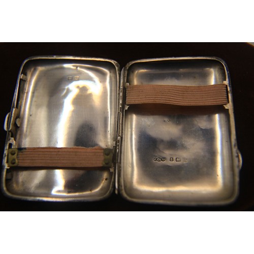 36 - A vintage sterling silver Cigarette Case hallmarked for Birmingham 1918 by J Gloster approx weight 5... 