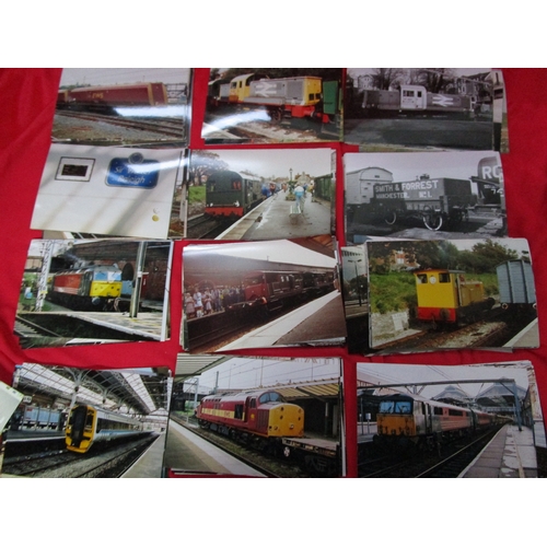 68 - Over 100 photographs featuring a railwayman's  dreams featuring full size locomotives ,5 inch and 7.... 