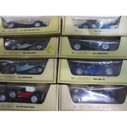 75 - Twelve Models of Yesteryear in the light Gold boxes. Range from Y1 to Y20