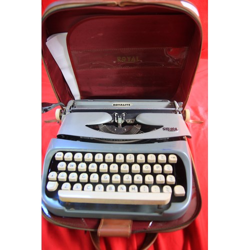 6 - Vintage Leather Cased  Manual Typewriter