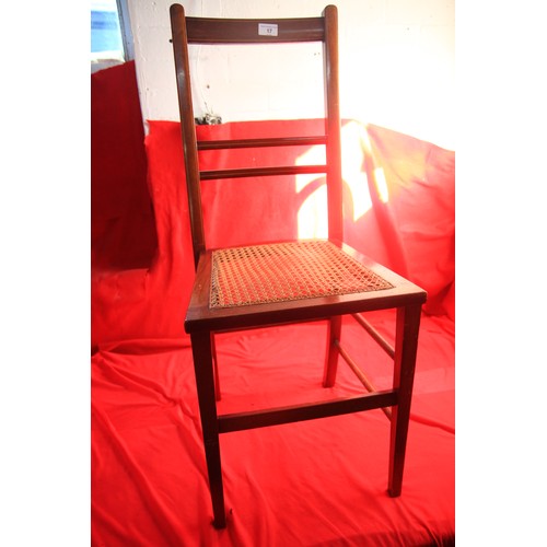 17 - An antique inlaid bedroom chair