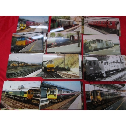68 - Over 100 photographs featuring a railwayman's  dreams featuring full size locomotives ,5 inch and 7.... 