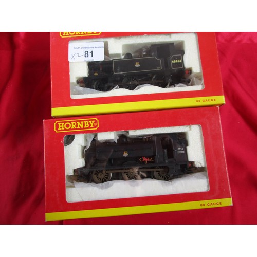 81 - Hornby r 2384 J83 and a R2401 J52 both very good condition fully boxed
