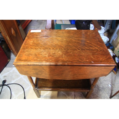 67 - A inlaid tripod footed wine table and a small drop leaf table