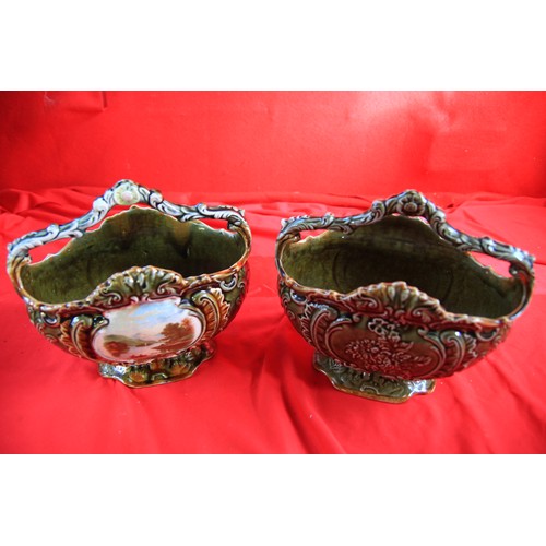 78 - Two Victorian Ceramic Baskets