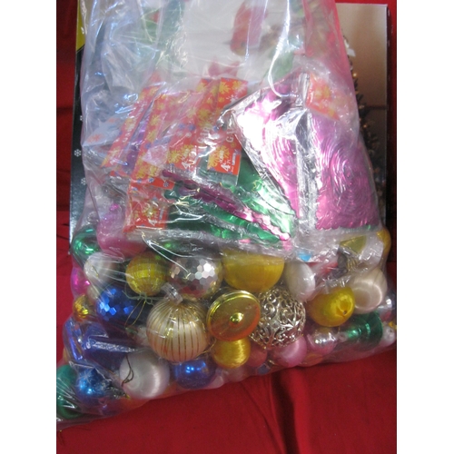 103 - A large bag of Christmas decorations including a quantity of baubles