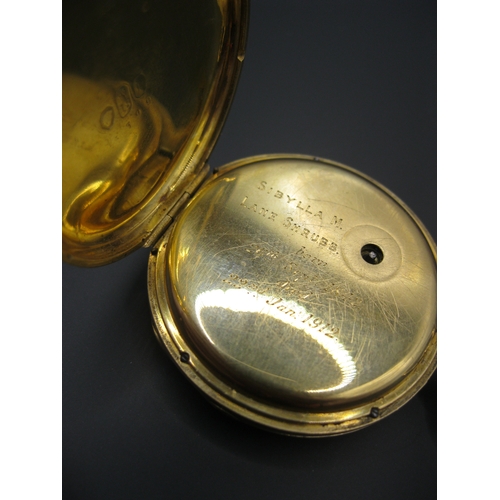 58 - An 18 carat gold cased pocket watch by Richard Ganthony of Cheapside, London, marked No 5399 on both... 