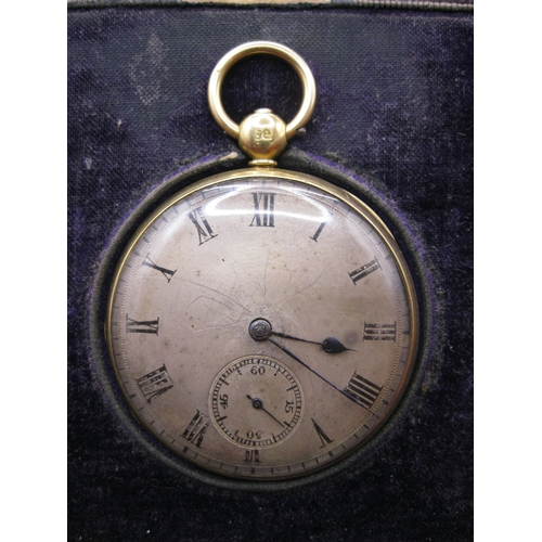 58 - An 18 carat gold cased pocket watch by Richard Ganthony of Cheapside, London, marked No 5399 on both... 