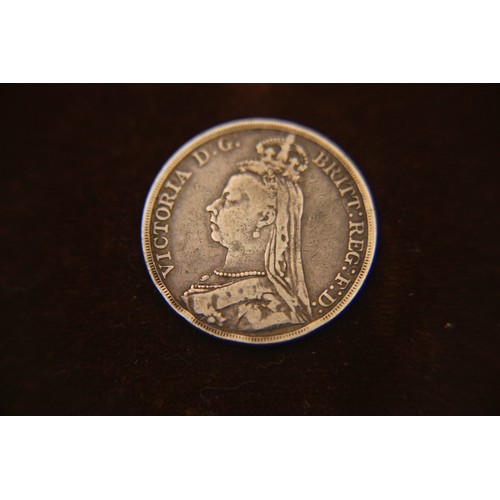 128 - An 1890 Victoria crown, very little wear, we estimate in EF condition or better
