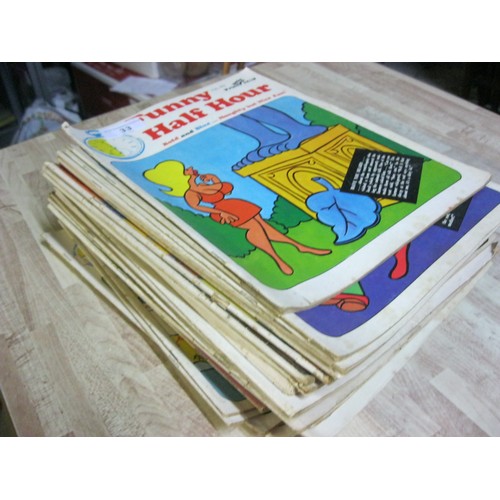 33 - A stack of vintage 'Funny Half Hour' adult humour Magazines