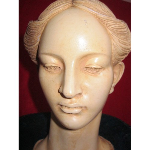 41 - Plaster bust statue of a lady