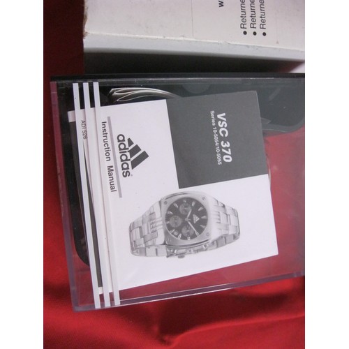 267 - A pair of new old stock Adidas VSC 370 Gentleman's watches, will require batteries, some storage wea... 