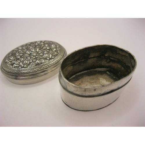 295 - A substantial Silver Snuff Box with Floral Decor