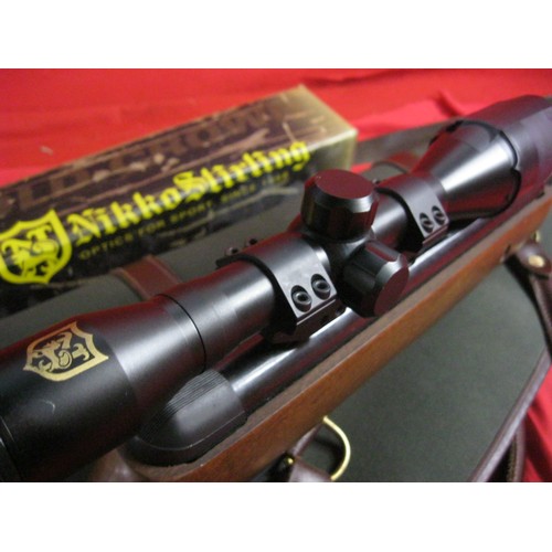 308 - A BSA .22 Calibre Meteor Mk6 Air Rifle with Nikko Scope and good quality slip case, in full working ... 