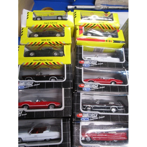 161 - Seven Dickies  approx 1.43 scale and five shell approx 1.43 scale sports or cruising cars all in ori... 
