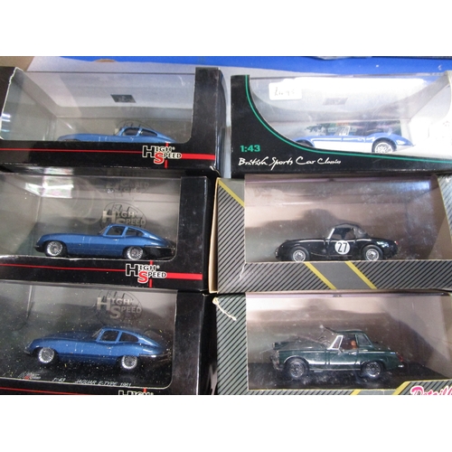 176 - Fourteen model die cast cars mostly in 1.43 scale by a selection of manufacturers in original boxes