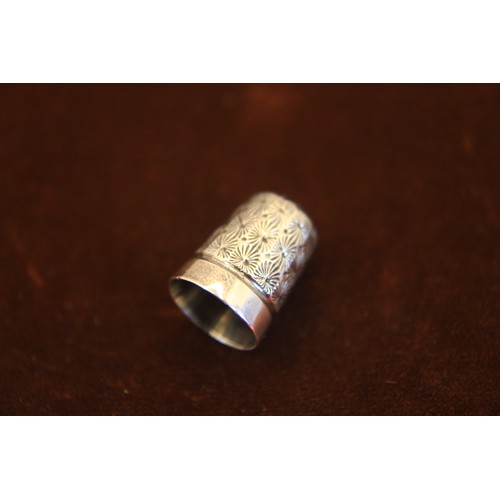 83 - A Sterling Silver Thimble by Charles Horner