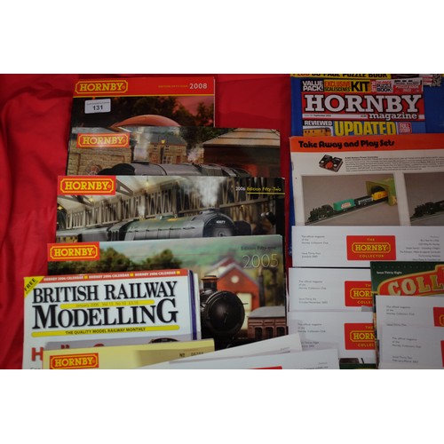 131 - A selection of Hornby Catalogue from the early 2000s along with collectors club magazines approx,20 ... 