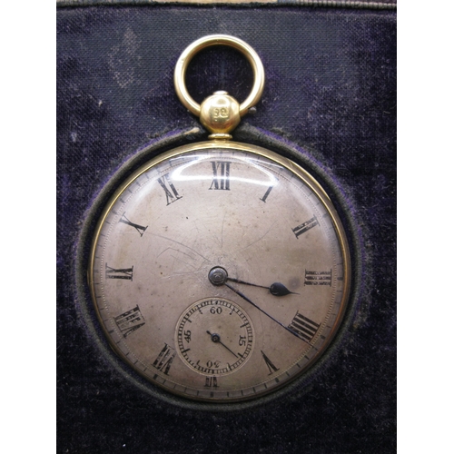 67 - An 18 carat gold cased pocket watch by Richard Ganthony of Cheapside, London, marked No 5399 on both... 