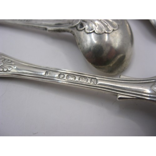 129 - Four large Kings Pattern salt spoons hallmarked for Exeter 1839, 96g approx weight