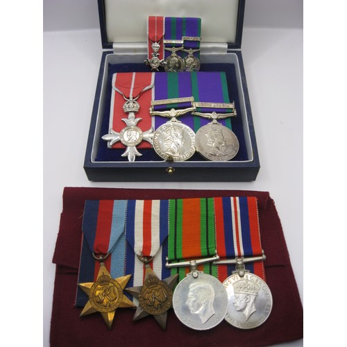 157 - An MBE medal group awarded to Lt Col John MIchael O'Reilly Bassett consisting of the MBE (military),... 