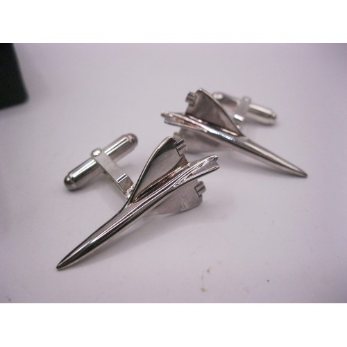 72A - A pair of sterling silver Concorde cufflinks by Links of London, in original box