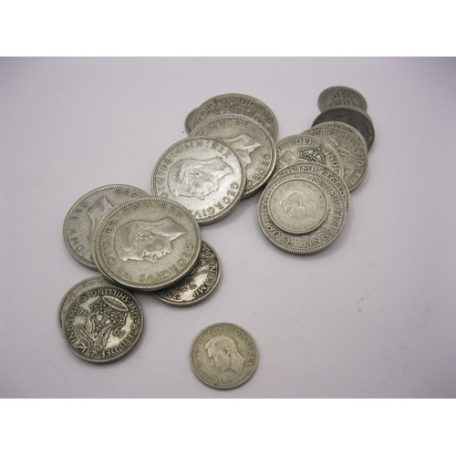 179 - A quantity of WW2 period coins 1939-45 inclusive including half crowns, 190g approx weight.